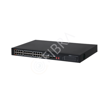 Dahua PFS3226-24ET-240 24 Port PoE Switch (24FE PoE + 2GE SFP Kombo, Toplam 240W PoE )