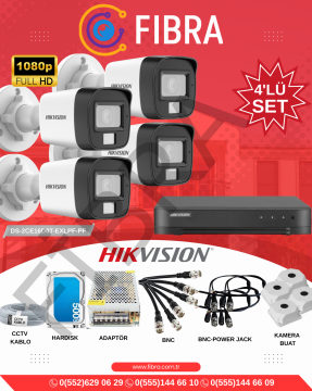 HIKVISION 4 LÜ 2 MP AHD SET KABİN HEDİYELİ!!