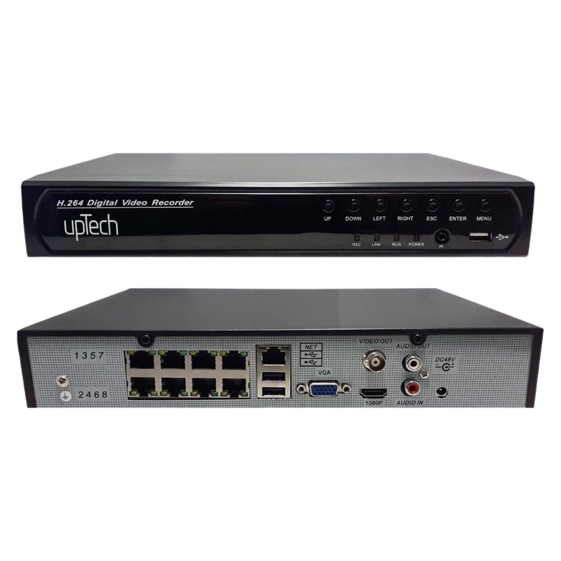 Uptech Kayıt Cihazı Nvr 8 Kanal Poe H.264 1080P Uptech NVR-K7608-1H8P