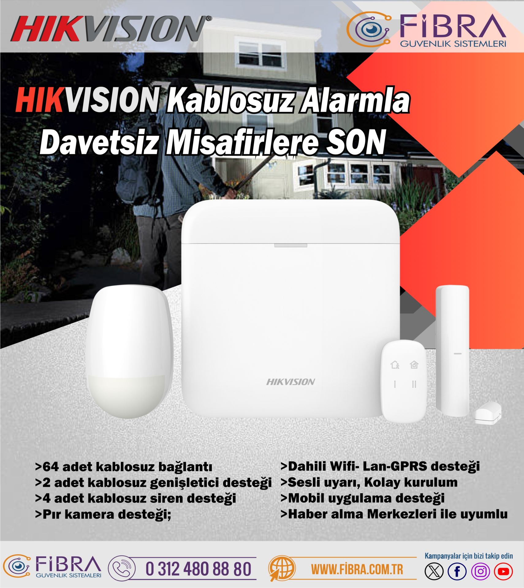 HIKVISION AX PRO KİT Kablosuz Alarm Seti