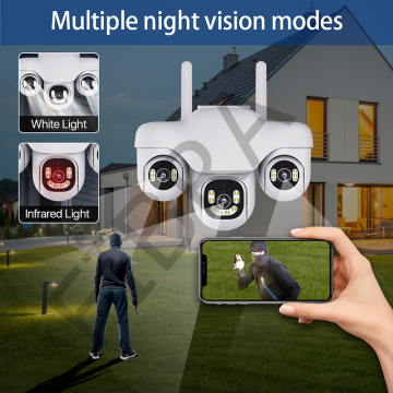 V380 PRO Q8 3 LENSLİ VE PTZ WİFİ AI KAMERA